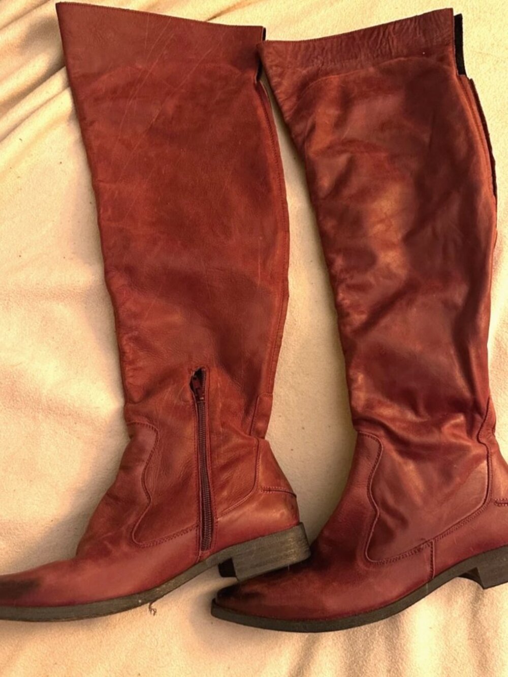 Free People Brenna Leather Over The Knee Boots sz EU 39 - Picture 7 of 8